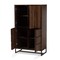 Baxton Studio Neil Modern Walnut Brown Finished Wood and Black Finished Metal Multipurpose Storage Cabinet 178-11215-Zoro - alternate 4